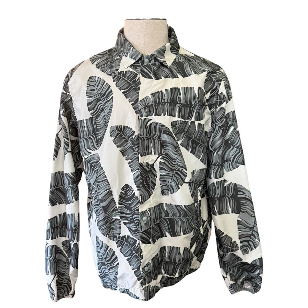 Herschel Supply Co Voyage Coach Jacket Tropical Palm Leaf Size Medium